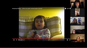 Screenshot of a Zoom session with distance attendees 