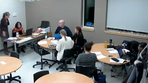 Screenshot of how a class webcam appears to distance attendees